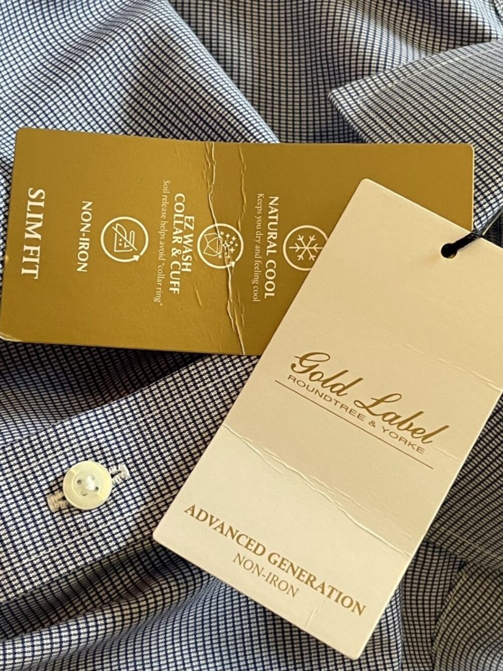 NWT Roundtree & Yorke Gold Label Slim Fit shirt, Neck size 14.5", 32" Sleeve - Picture 5 of 7